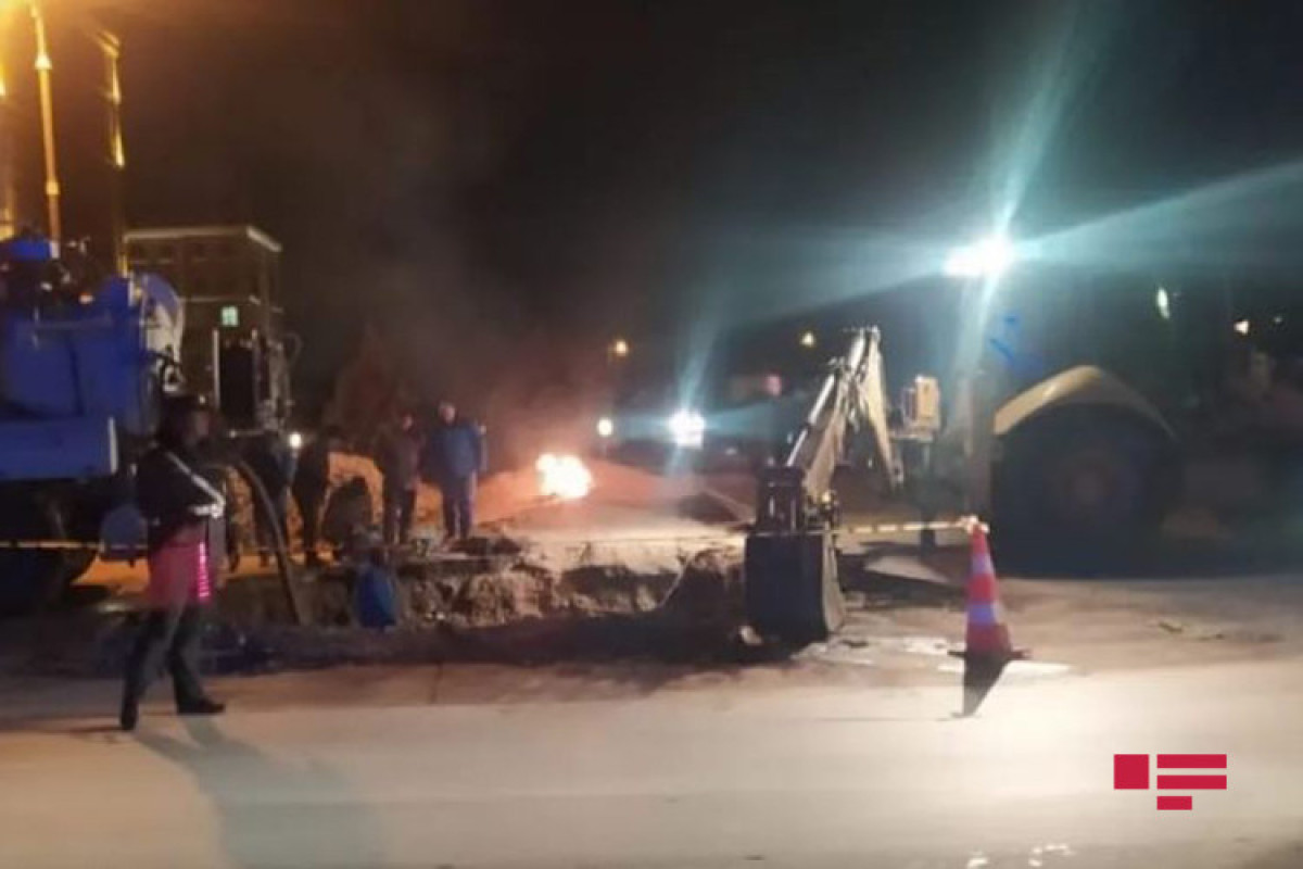 Naxçıvanda su kəmərində qəza baş verib