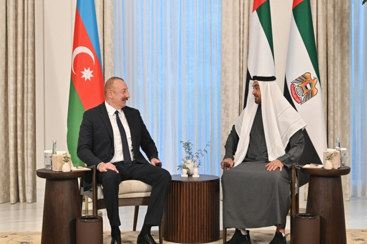 Президент Ильхам Алиев встретился с президентом ОАЭ