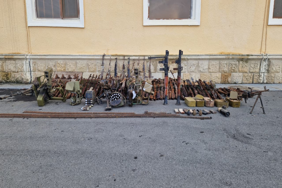 Weapons and ammunition found in Azerbaijan
