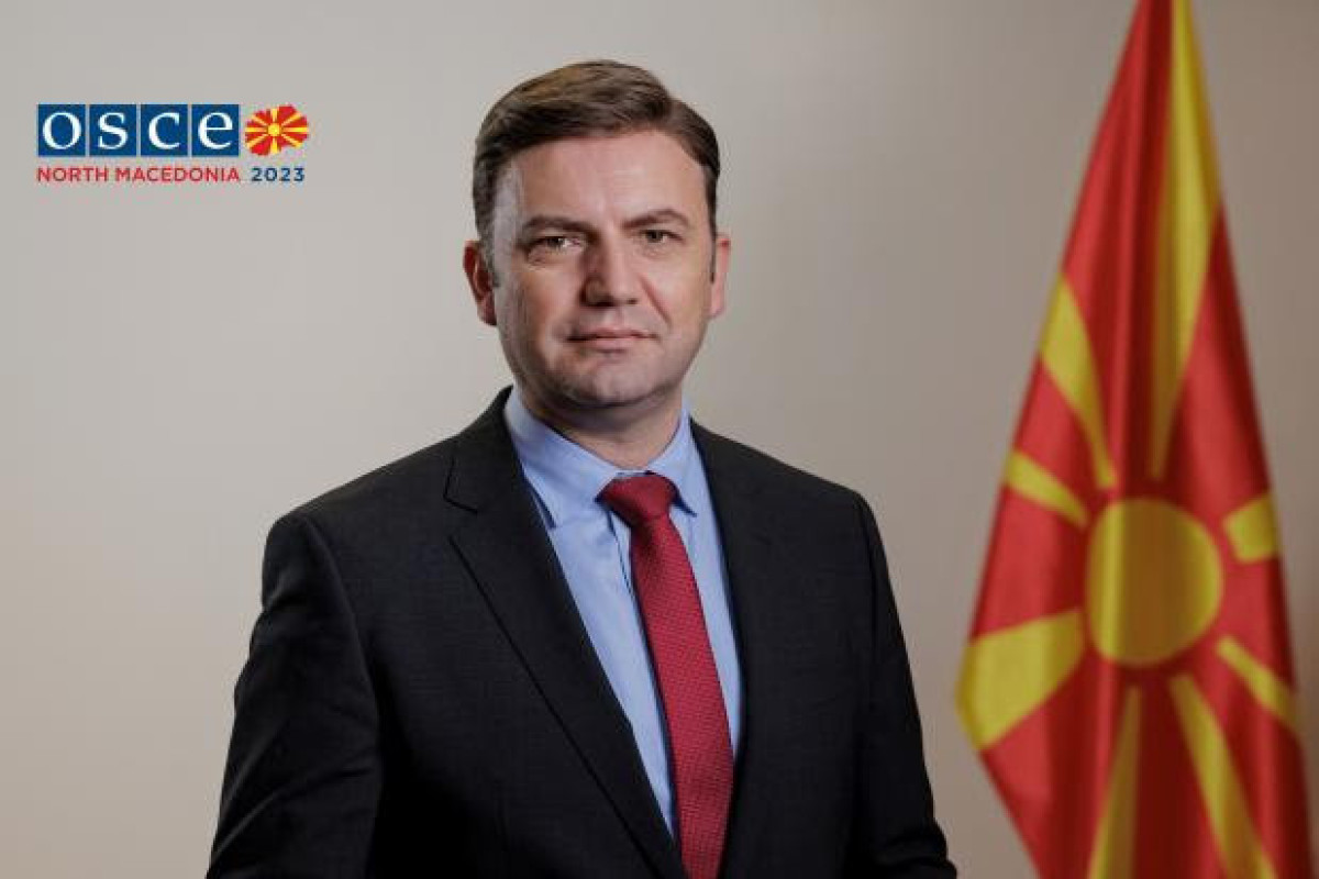 The OSCE Chairman-in-Office, Minister of Foreign Affairs of North Macedonia Bujar Osmani