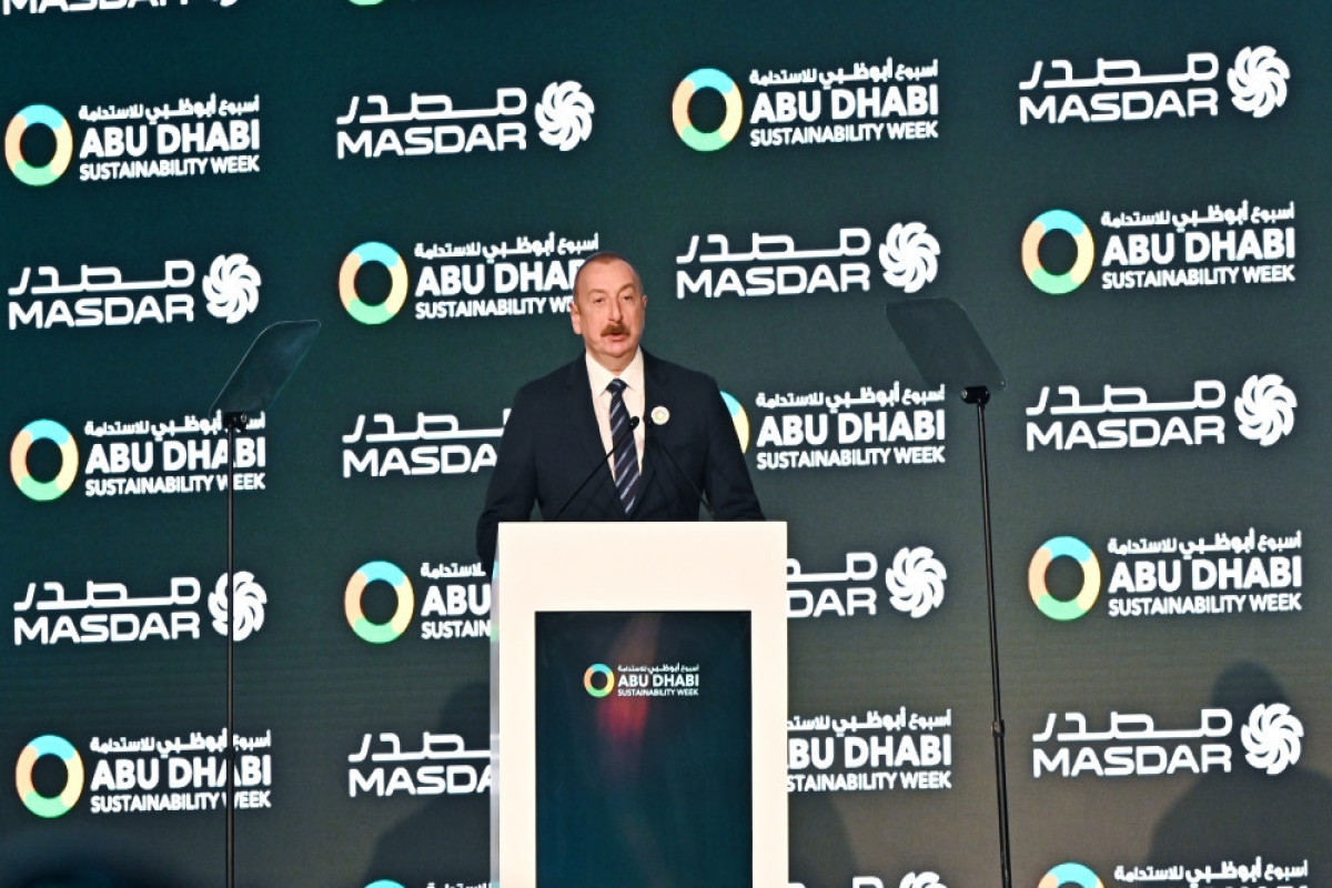 Президент Азербайджана принял участие в церемонии открытия Недели устойчивого развития в Абу-Даби