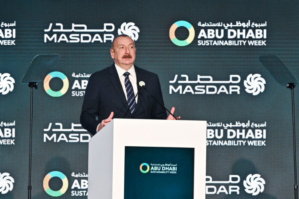 Президент Азербайджана принял участие в церемонии открытия Недели устойчивого развития в Абу-Даби