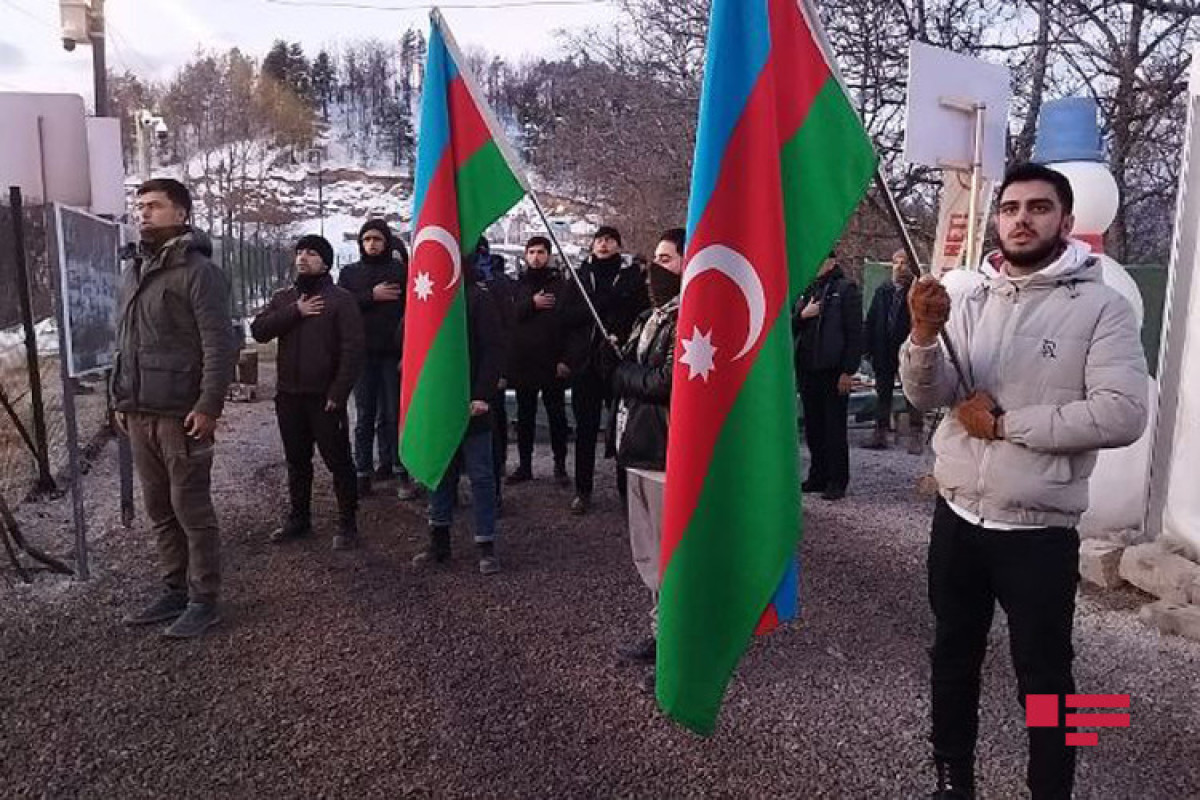 Laçın-Xankəndi yolunda ekofəalların etirazları 37 gündür davam edir - FOTO  - VİDEO 