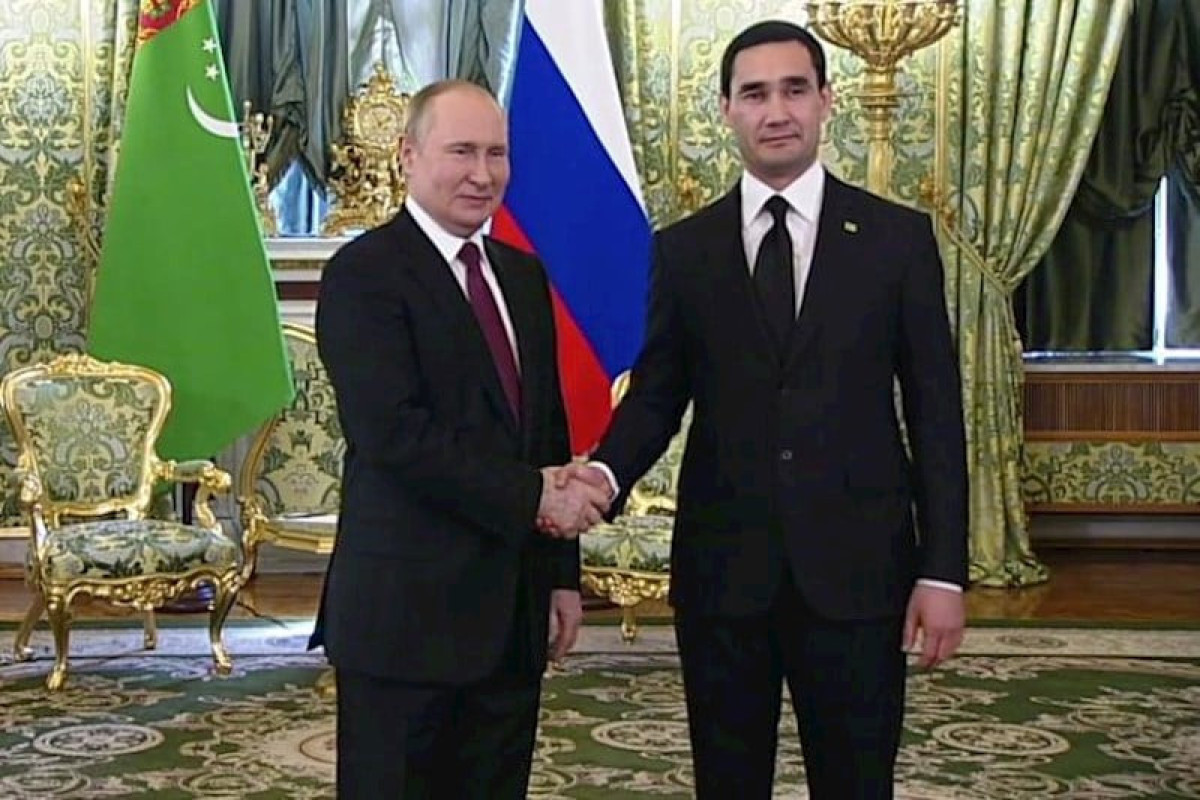 President of Russia Vladimir Putin and President of Turkmenistan Serdar Berdimuhamedov