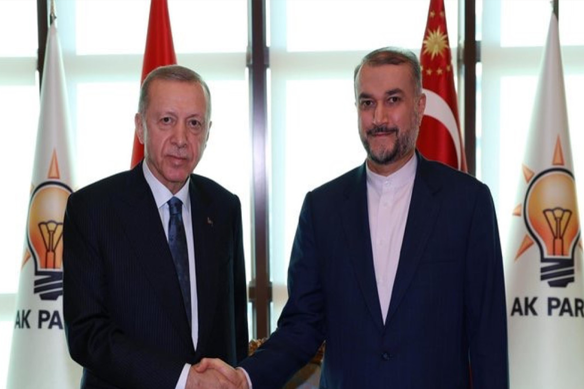 Recep Tayyip Erdogan, President of Turkiye and Iranian Foreign Minister Hossein Amir-Abdollahian