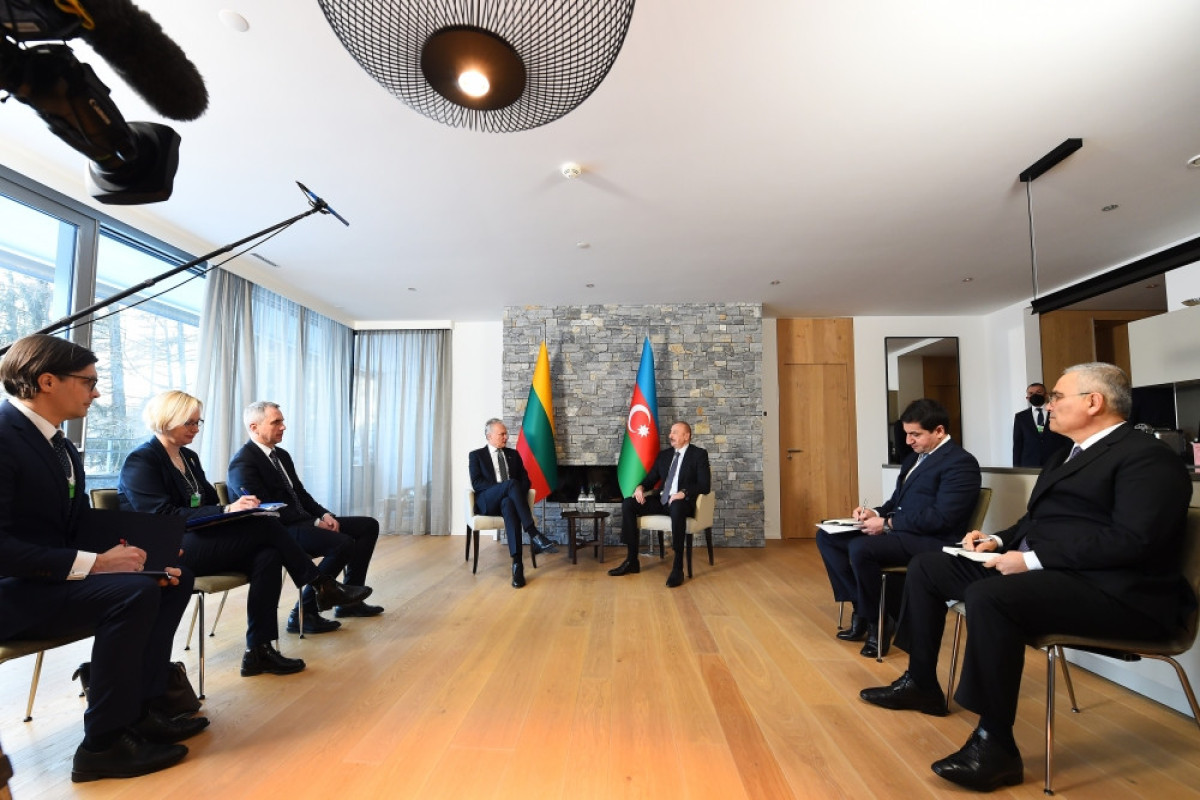 Presidents of Azerbaijan and Lithuania met in Davos-UPDATED 