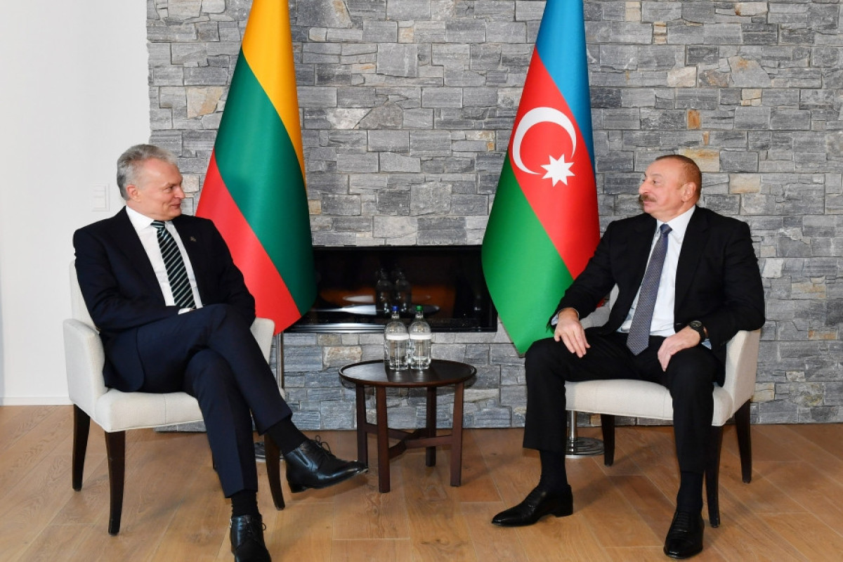 President of the Republic of Azerbaijan Ilham Aliyev and President of the Republic of Lithuania Gitanas Nausėda