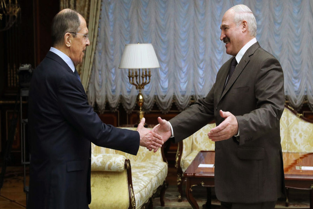 Russian Foreign Minister Sergey Lavrov, Alexander Lukashenko, the President of the Republic of Belarus