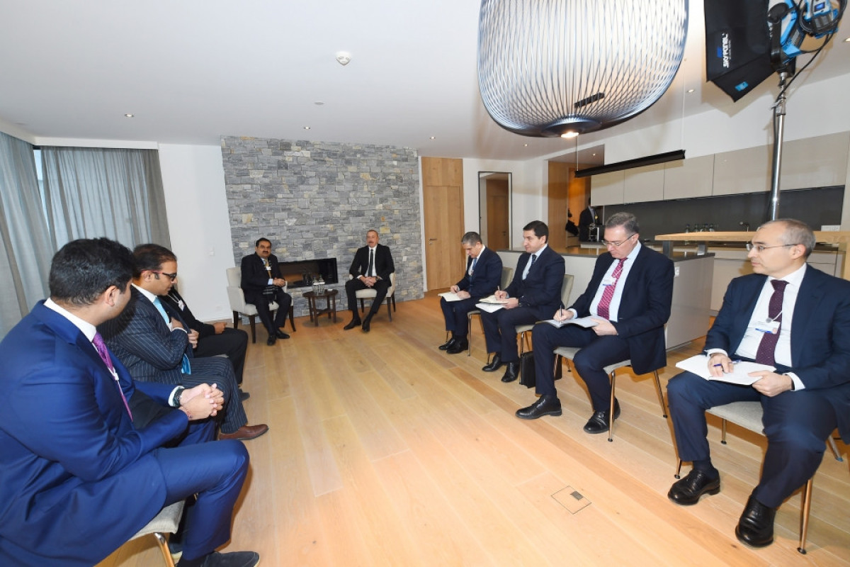 President Ilham Aliyev met with Founder and Chairman of Adani Group in Davos-UPDATED 