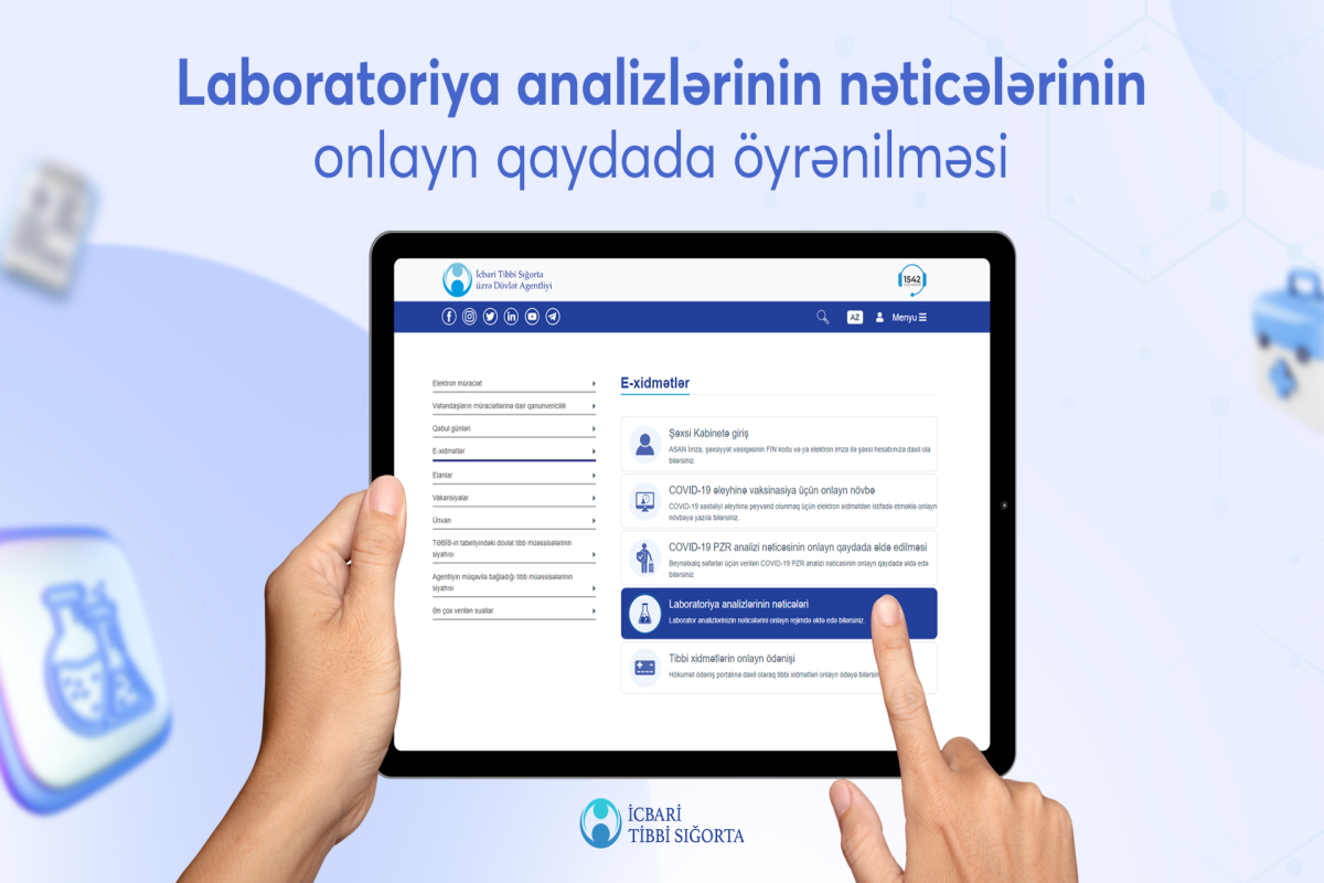 Laboratoriya nəticələrini onlayn öyrənmək mümkün olan tibb müəssisələrinin sayı artırılıb