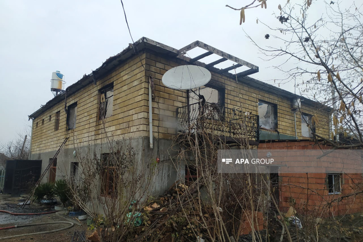 Zaqatalada 15 otaqlı ev yanıb - FOTO 