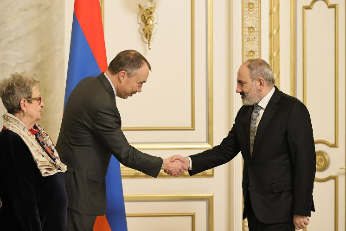 EU Special Representative for the South Caucasus and the crisis in Georgia Toivo Klaar, Armenian Prime Minister Nikol Pashinyan