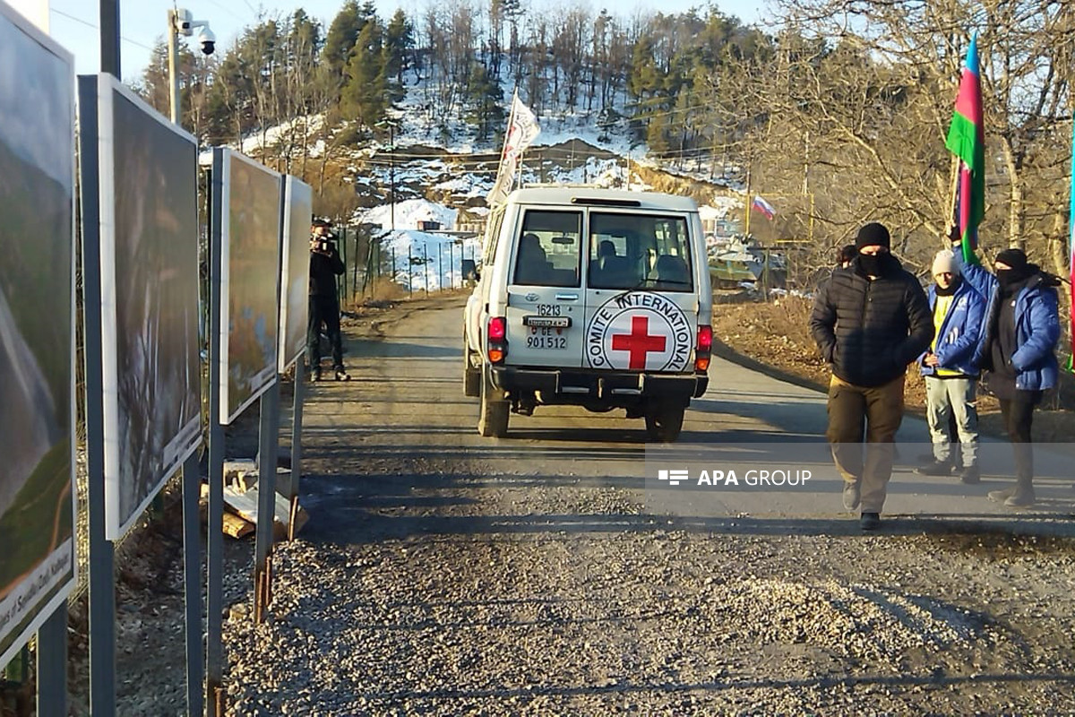 Seven ICRC vehicles passed freely through Azerbaijan