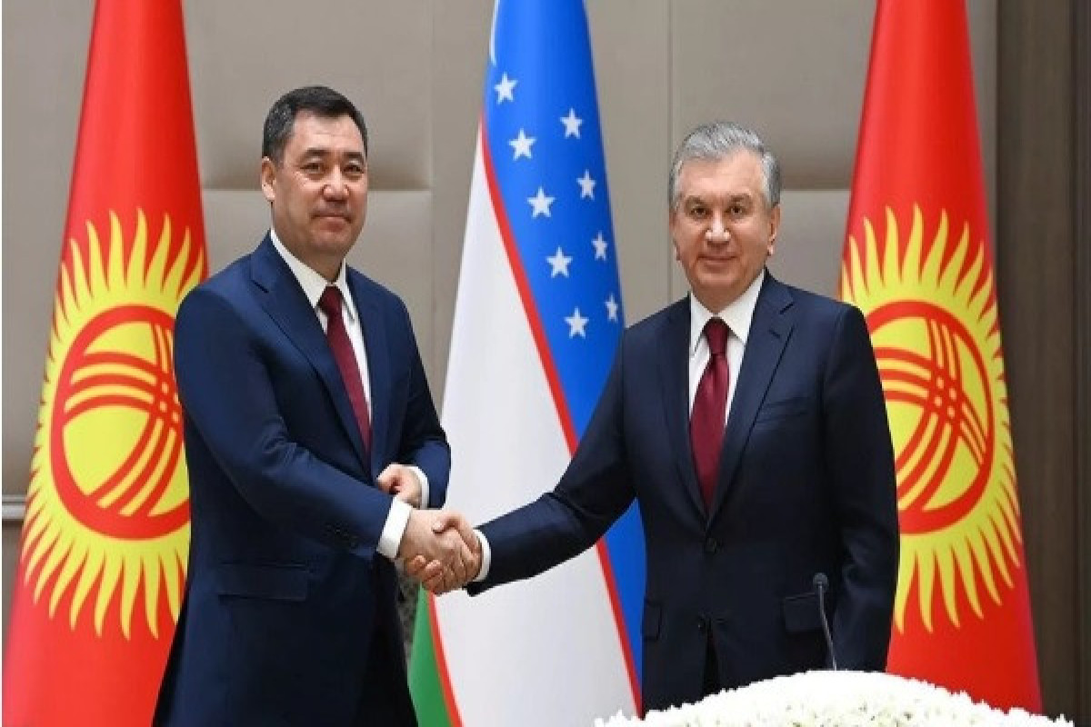 President of Uzbekistan Shavkat Mirziyoyev and President of Kyrgyzstan, Sadyr Japarov