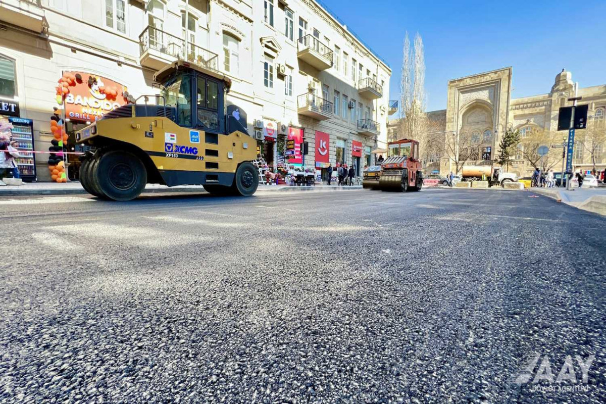 Ограничено движение транспорта на участке  улицы Физули в Баку