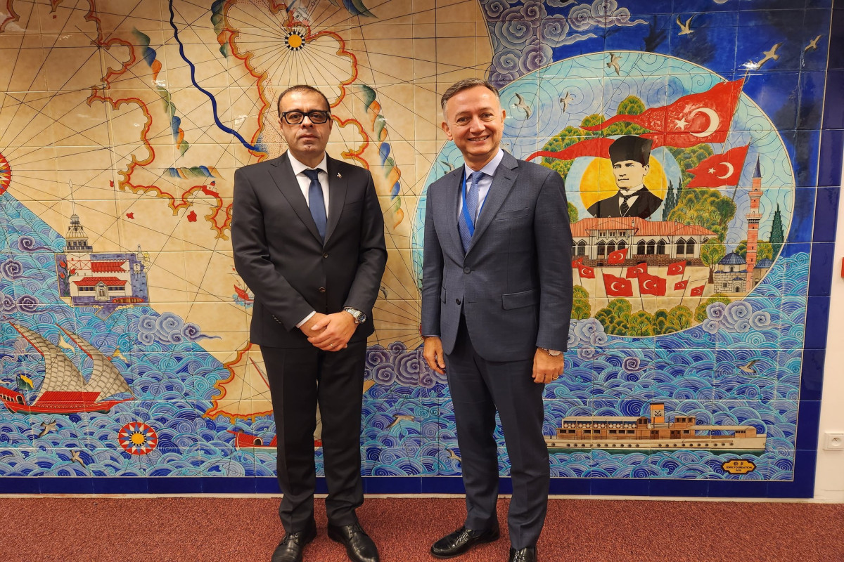Head of Mission of the Republic of Azerbaijan to NATO Jafar Huseynzada, Levent Gumrukchu, Permanent Representative of Türkiye to NATO