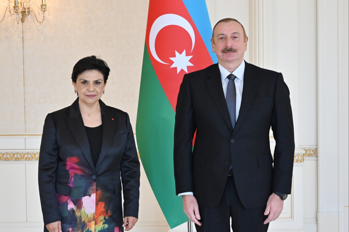 Ms. Maria Victoria Romero Caballero and Ilham Aliyev