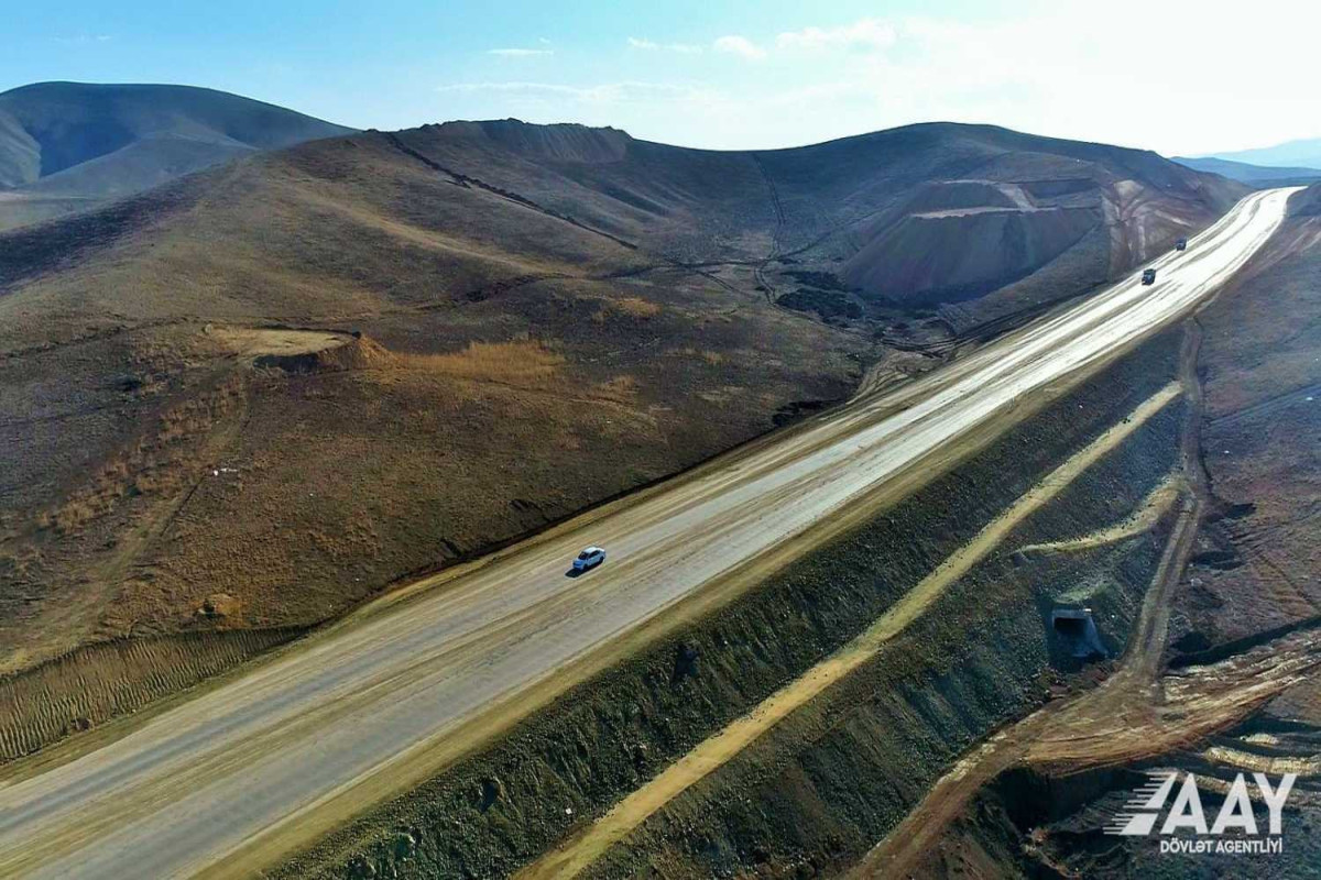 Ağdam-Füzuli avtomobil yolunun inşası sürətlə davam edir - FOTO  - VİDEO 