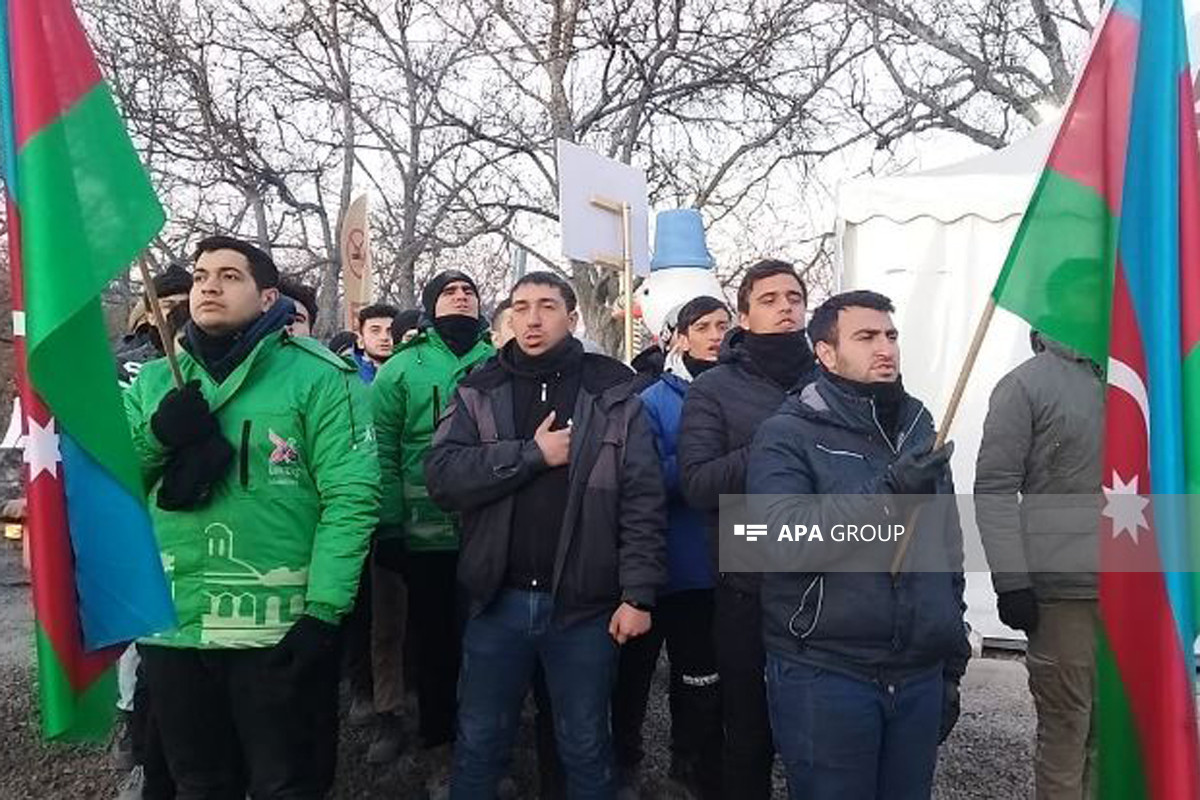 Peaceful protests of Azerbaijani eco-activists on Lachin–Khankandi road enter 47th day-PHOTO -VIDEO 