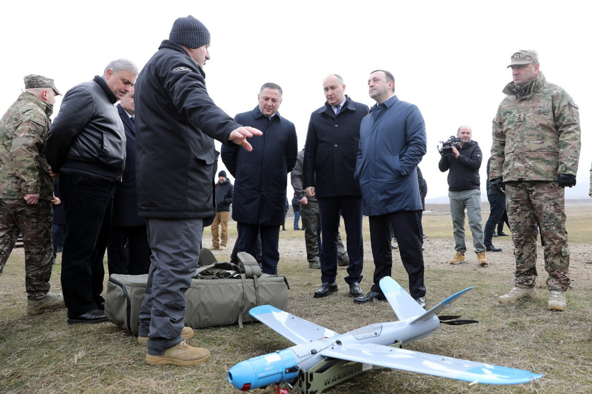 Gürcüstanın hazırladığı kamikadze dronlarının sınaq uçuşu keçirilib - FOTO 