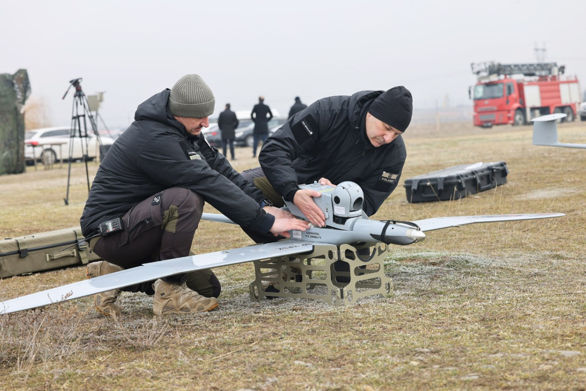 Gürcüstanın hazırladığı kamikadze dronlarının sınaq uçuşu keçirilib - FOTO 
