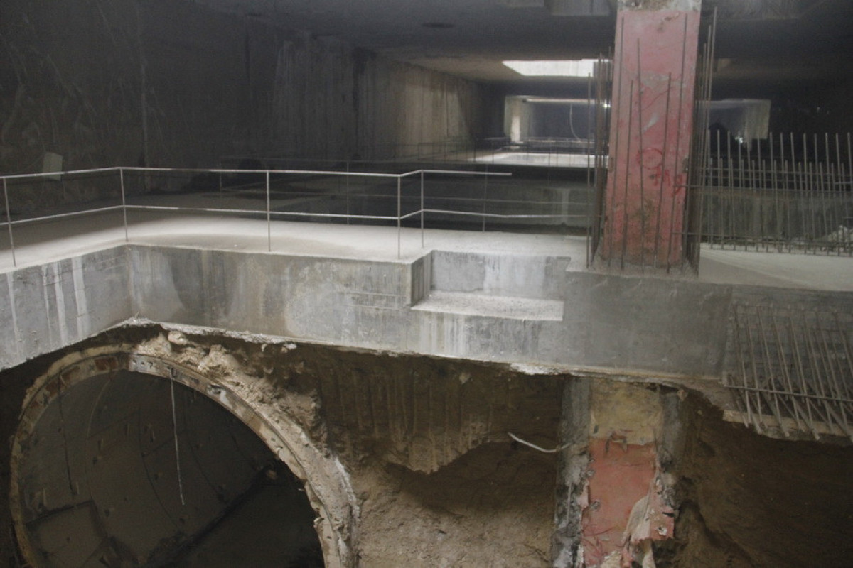 Bakı Metrosunun “B-04” stansiyasının üçüncü səviyyəsinin inşası başa çatdırılıb