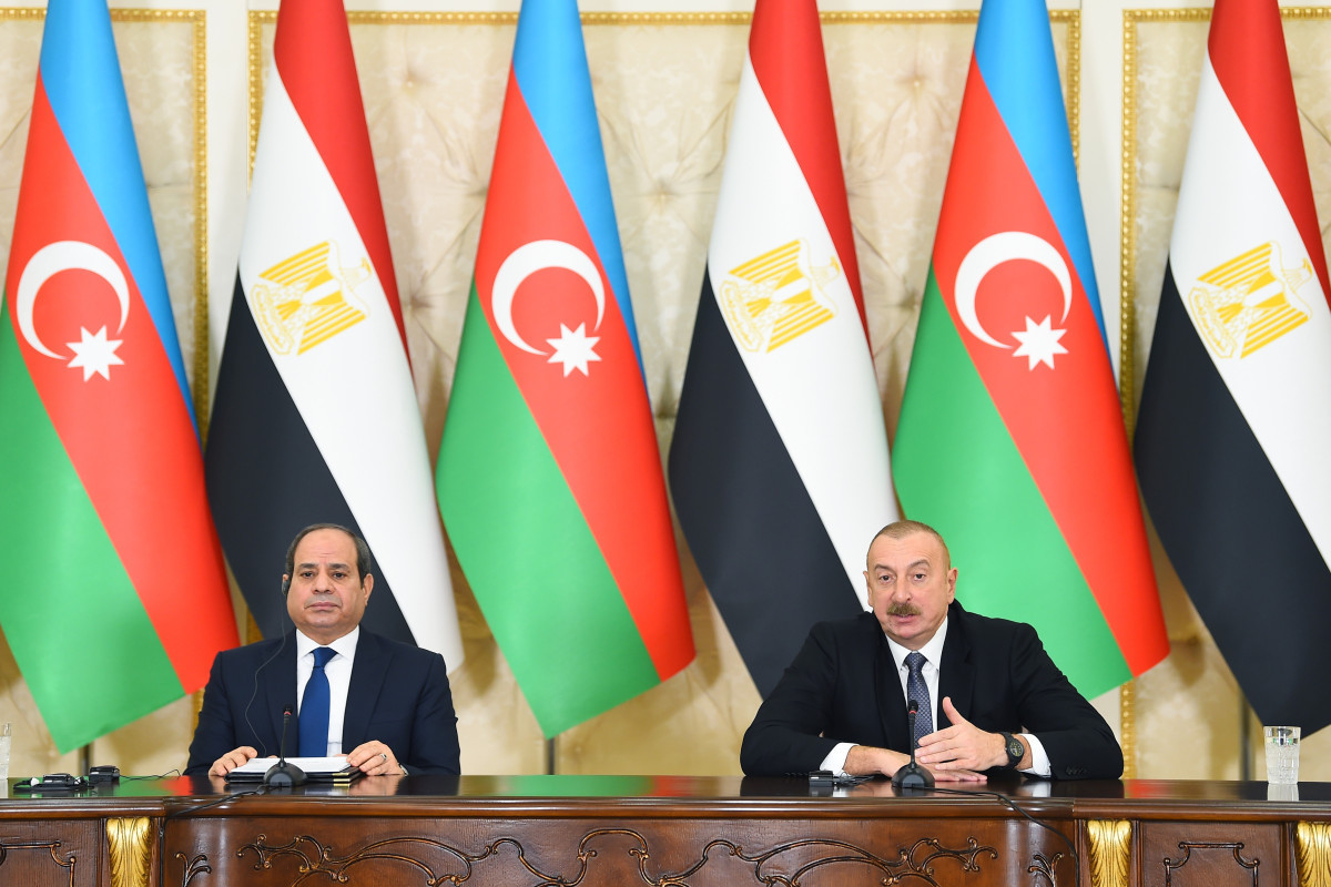 Президенты Азербайджана и Египта выступили с заявлениями для прессы-ОБНОВЛЕНО 
