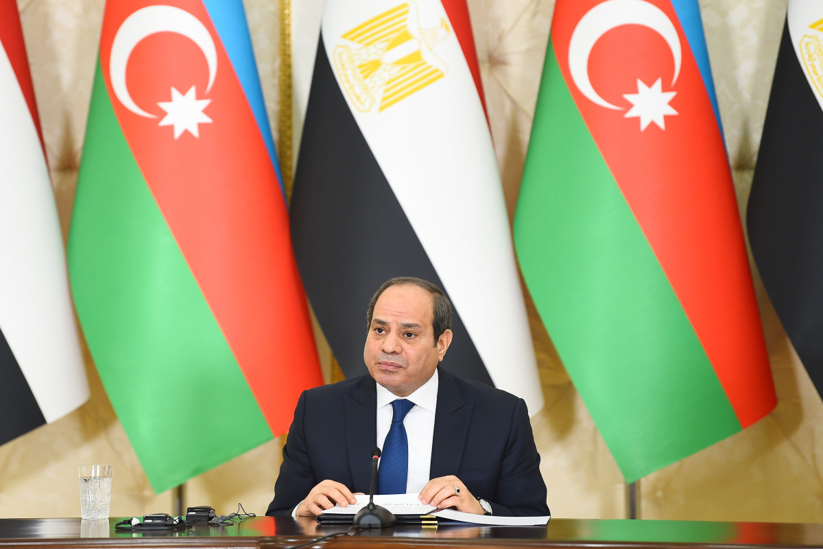 Presidents of Azerbaijan and Egypt make press statement