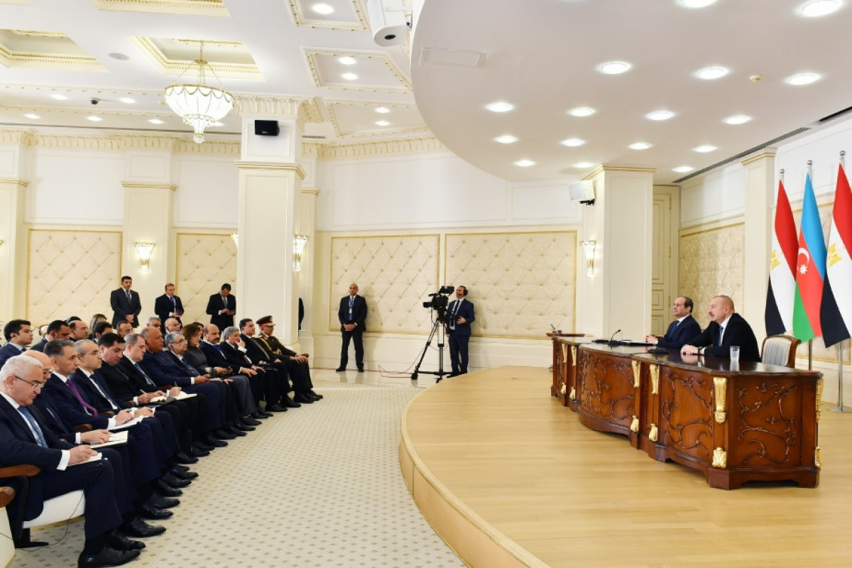President of the Arab Republic of Egypt Abdel Fattah El-Sisi, President of Azerbaijan Ilham Aliyev