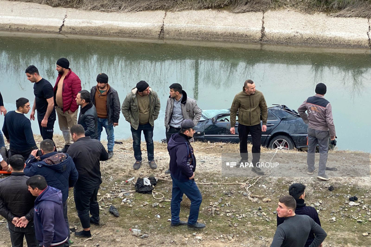 Beyləqanda maşın su kanalına aşıb, 3 nəfər ölüb - YENİLƏNİB  - VİDEO 