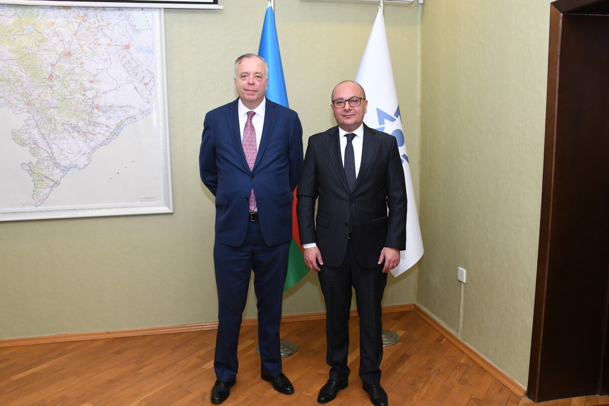 Vugar Suleymanov, Chairman of the Management Board of ANAMA and Mark Cameron, the head of the Office of Caucasian Affairs and Regional Conflicts of the Bureau of European and Eurasian Affairs of the US State Department