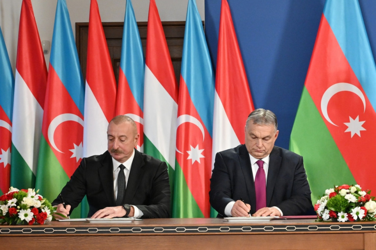 President of the Republic of Azerbaijan Ilham Aliyev, Prime Minister of Hungary Viktor Orban
