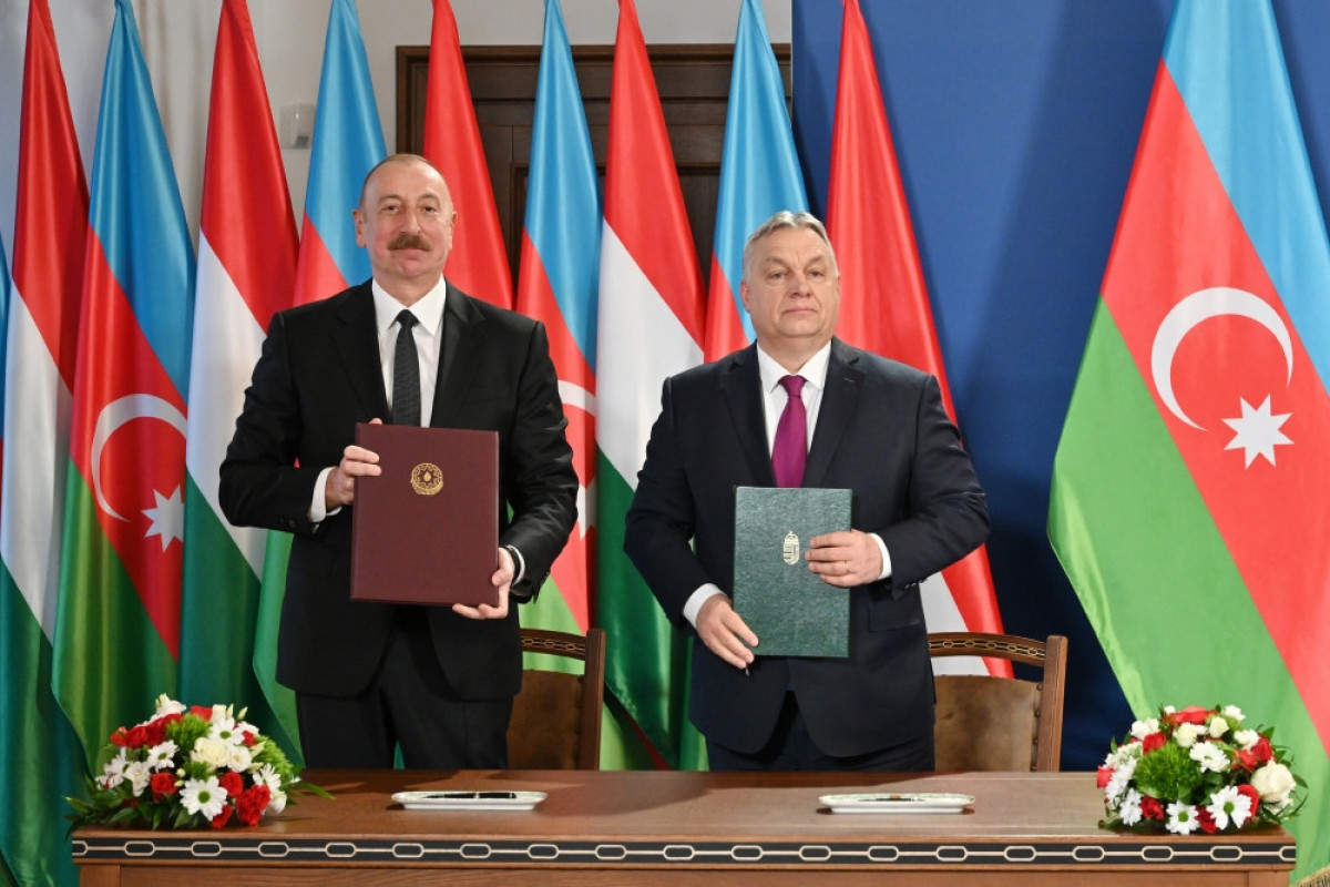 President of the Republic of Azerbaijan, Ilham Aliyev, and the Prime Minister of Hungary, Viktor Orban