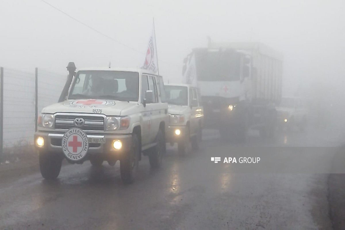 Vehicles belonging to ICRC passed  Azerbaijan