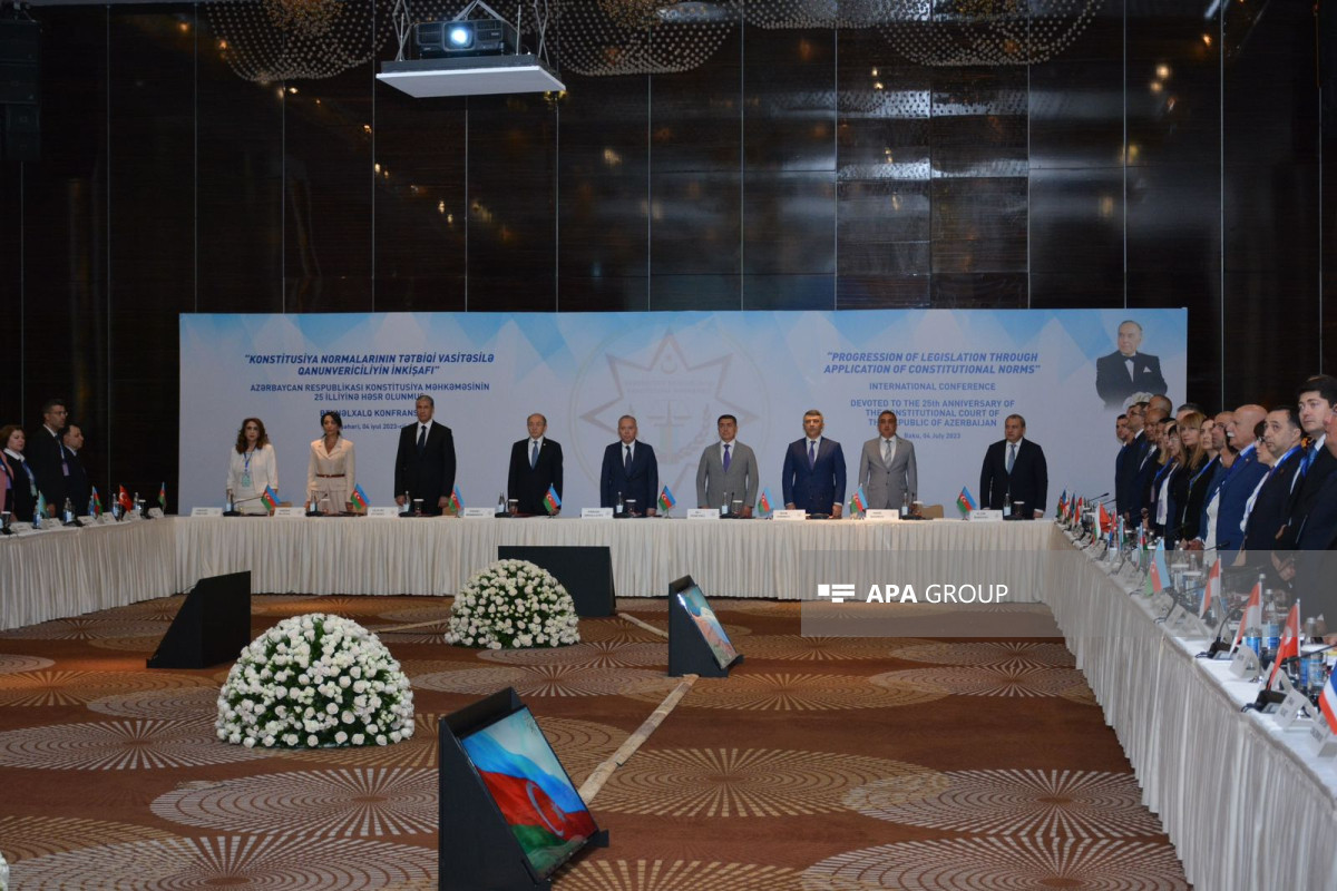 Konstitusiya Məhkəməsinin 25 illiyinə həsr olunan beynəlxalq konfrans keçirilir - FOTO 