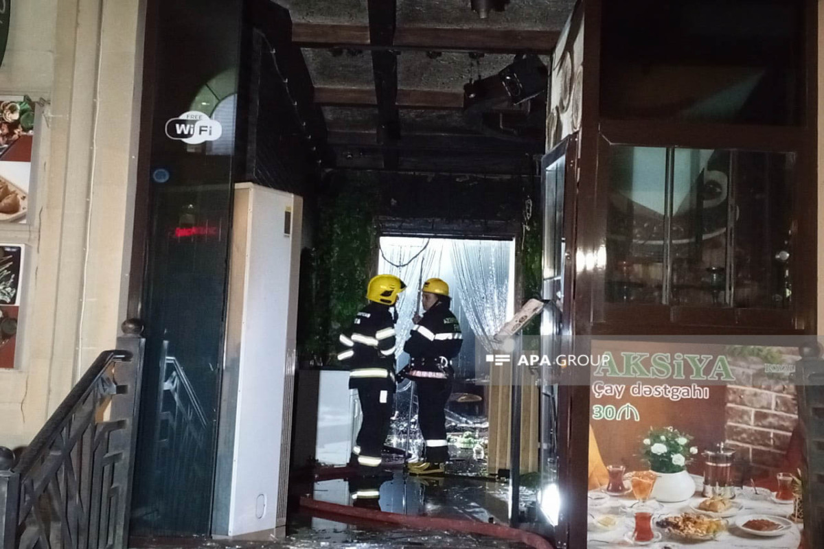 Bakıda restoranda güclü yanğın baş verib - FOTO  - YENİLƏNİB 