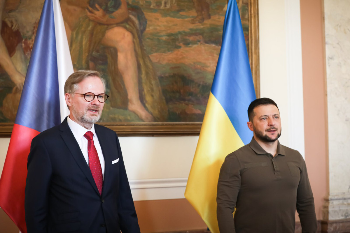 Ukrayna Prezidenti Vladimir Zelenski və Çexiya Baş naziri Petr Fiala
