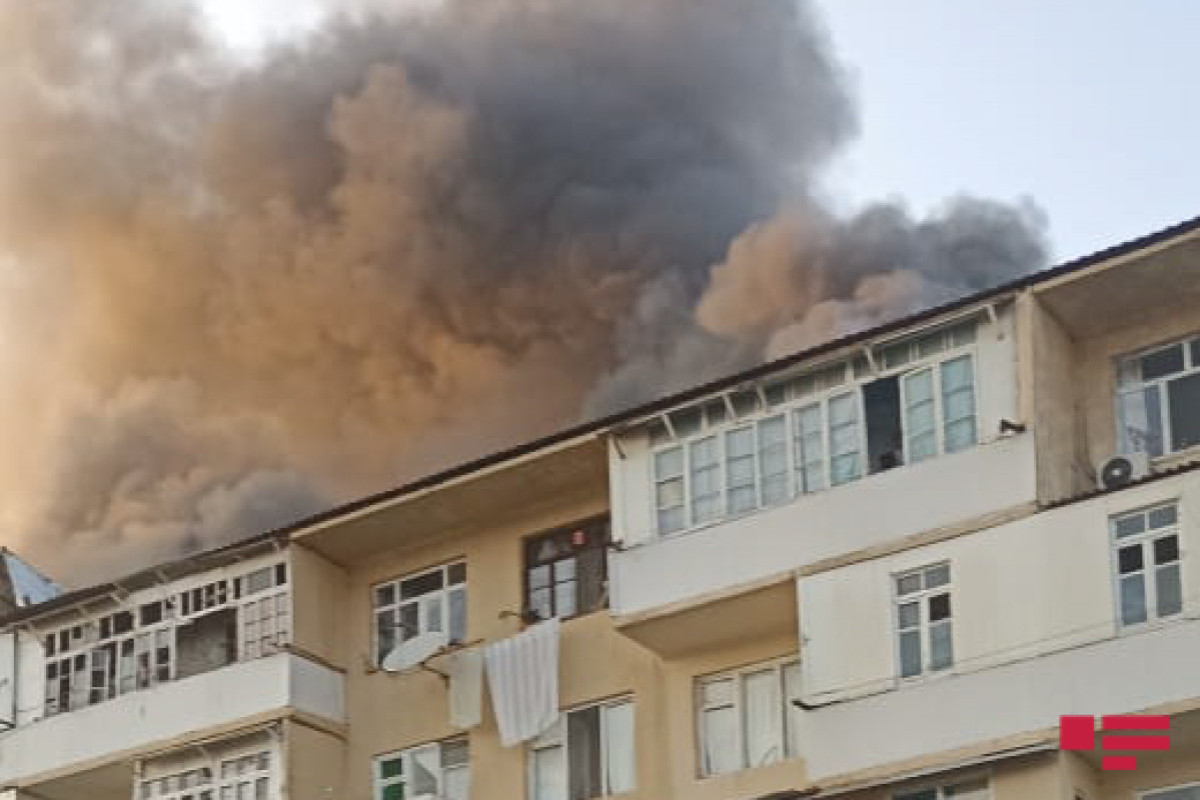 Nizami rayonunda yaşayış binasında yanğın olub