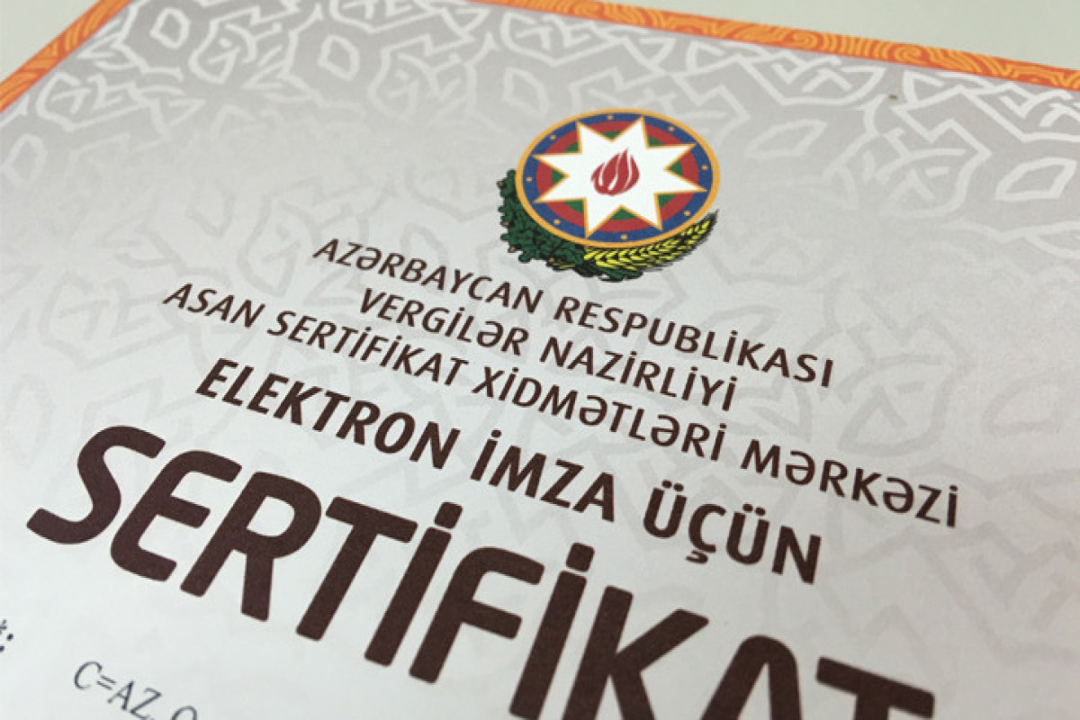 Vergi ödəyicilərinə 181 mindən çox Asan İmza sertifikatı verilib