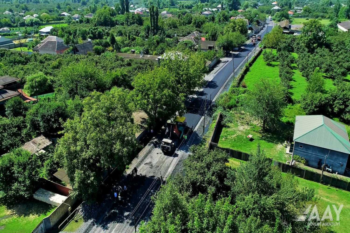 Zaqatalada Əliabad-Bəhmətli-Kürdəmir-Lahıc yolunun yenidən qurulması yekunlaşır - FOTO 