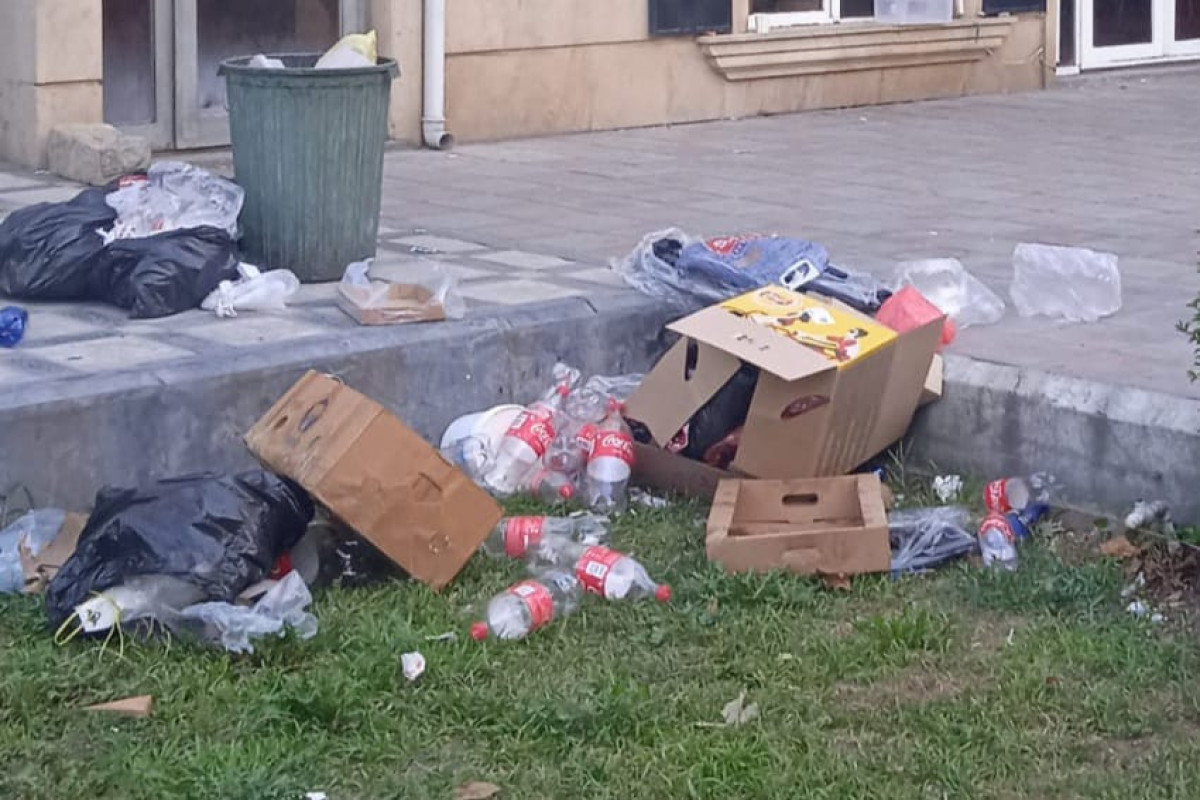 Bərdədə küçəni zibilləyən 7 nəfər cərimələnib