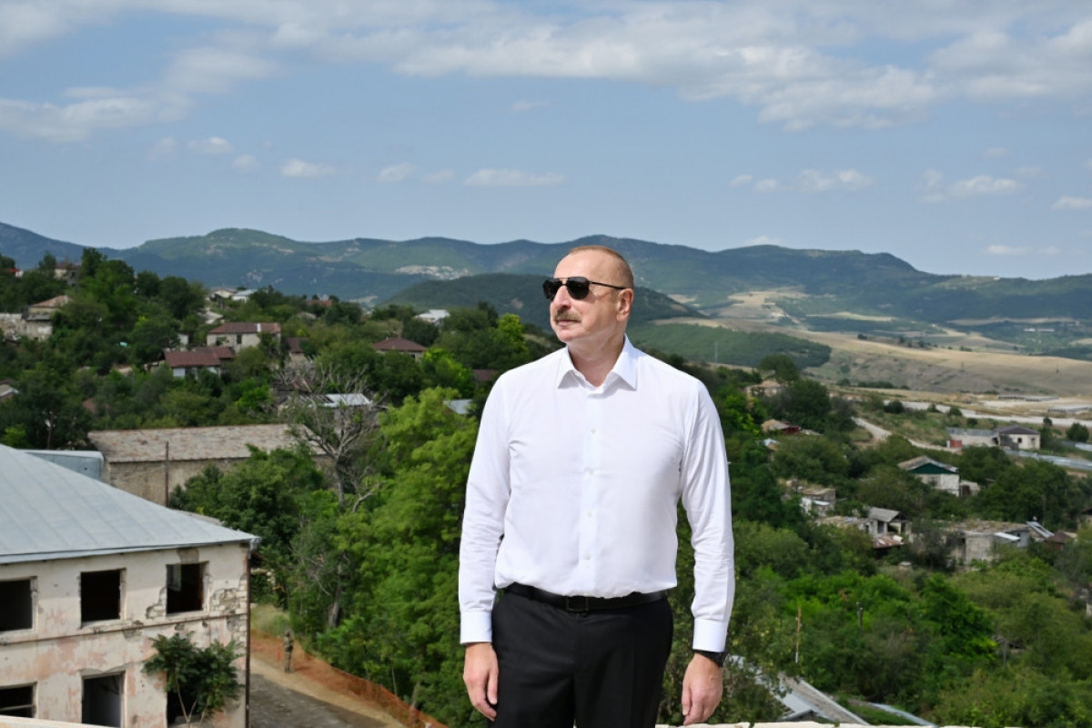 Prezident Xocalının işğaldan azad edilmiş Çanaqçı və Sığnaq kəndlərində olub