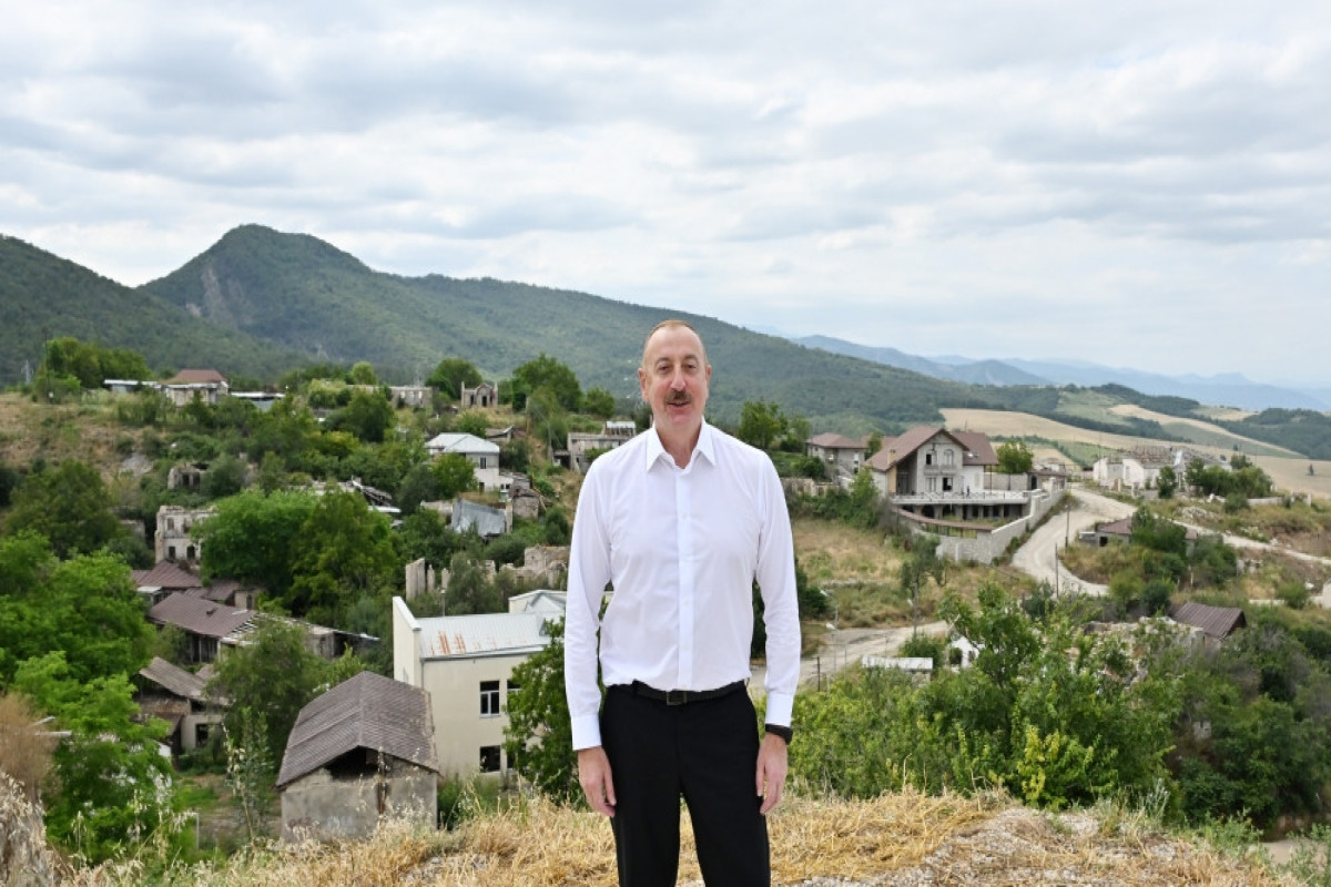 President Ilham Aliyev visited liberated Chanagchi and Sighnag villages of Khojaly district - PHOTO 
