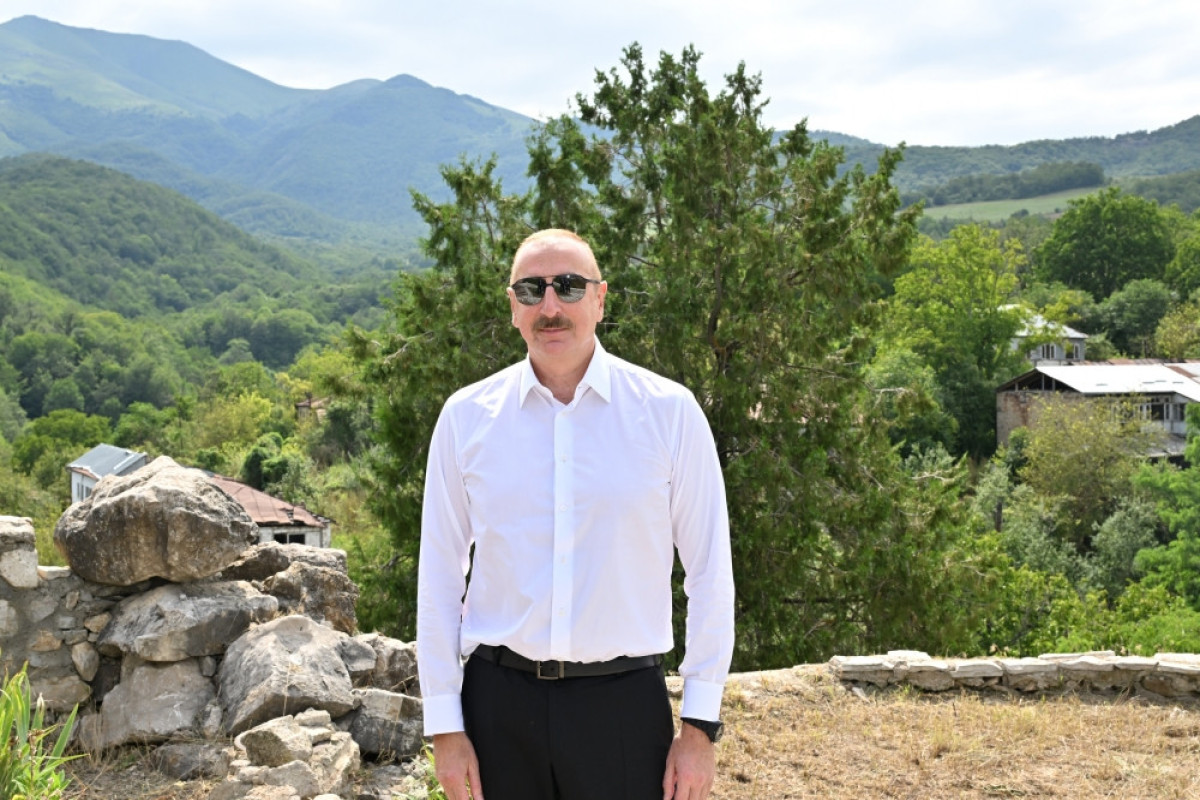 President Ilham Aliyev visited liberated Chanagchi and Sighnag villages of Khojaly district - PHOTO 