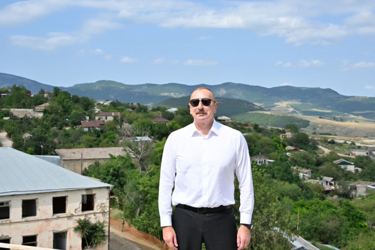 President Ilham Aliyev visited liberated Chanagchi and Sighnag villages of Khojaly district - PHOTO 