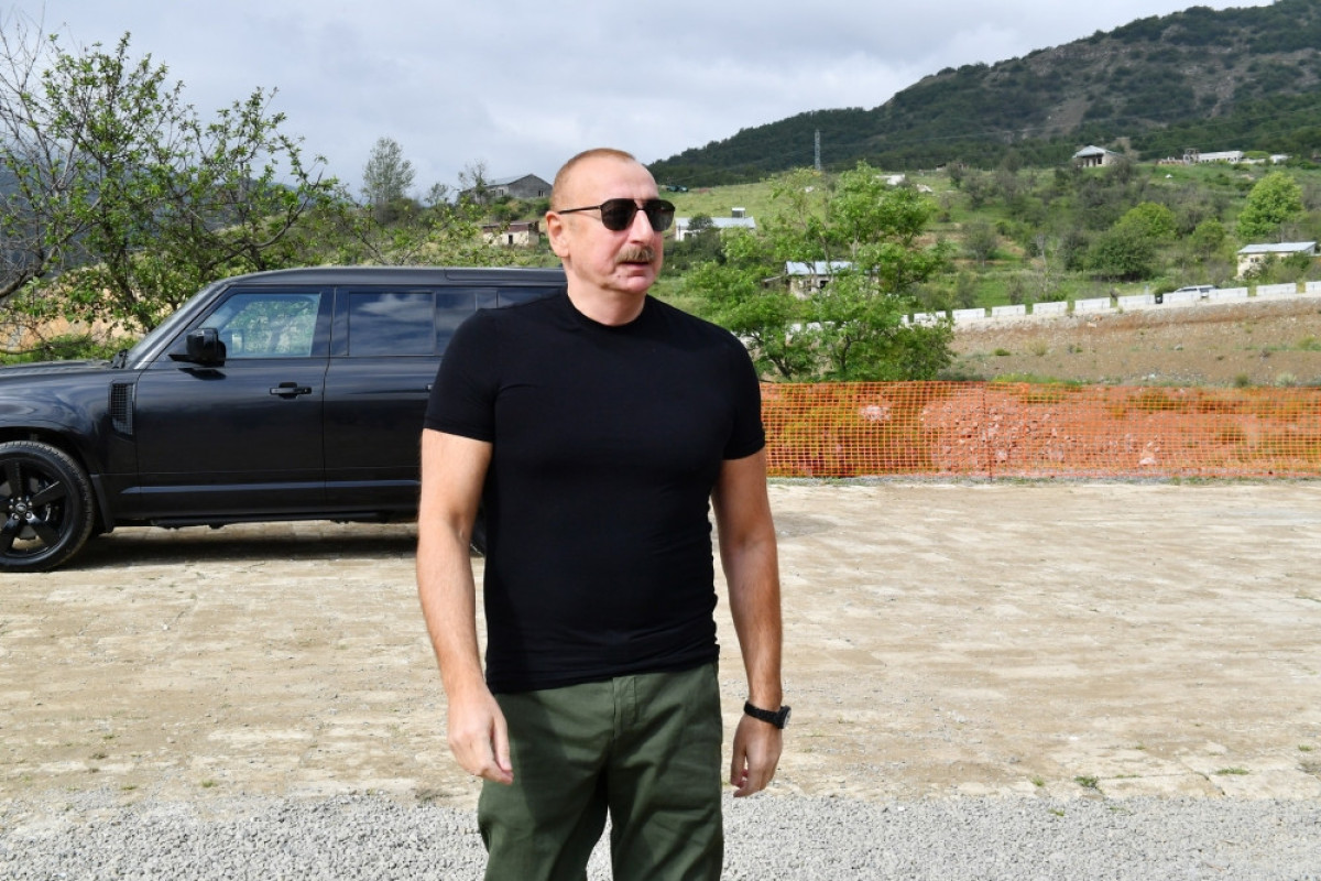 Prezident İlham Əliyev Şuşa rayonunda səfərdədir