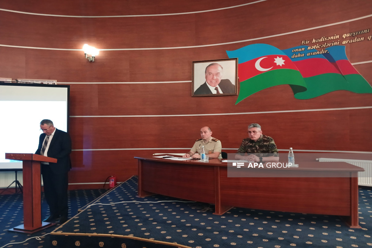 Gəncədə yanğınla mübarizə ilə bağlı seminar-müşavirə keçirilib - FOTO 