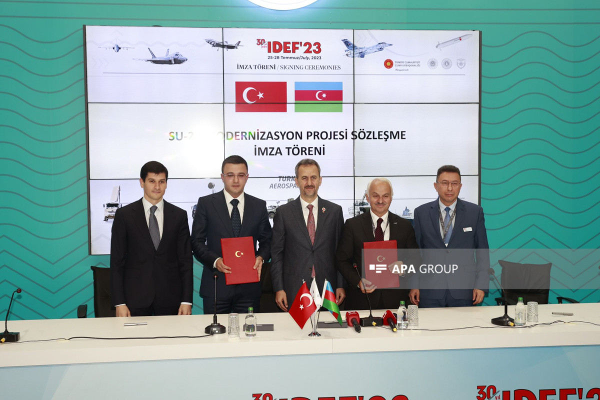 Azerbaijan MoD signed an agreement with Türkiye’s “TUSAŞ” company on modernization of SU-25 fighters-<span class=