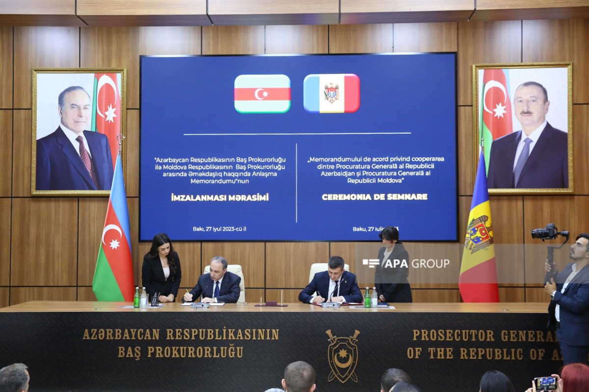 Azərbaycan və Moldova Baş prokurorluqları arasında memorandum imzalanıb - FOTO 