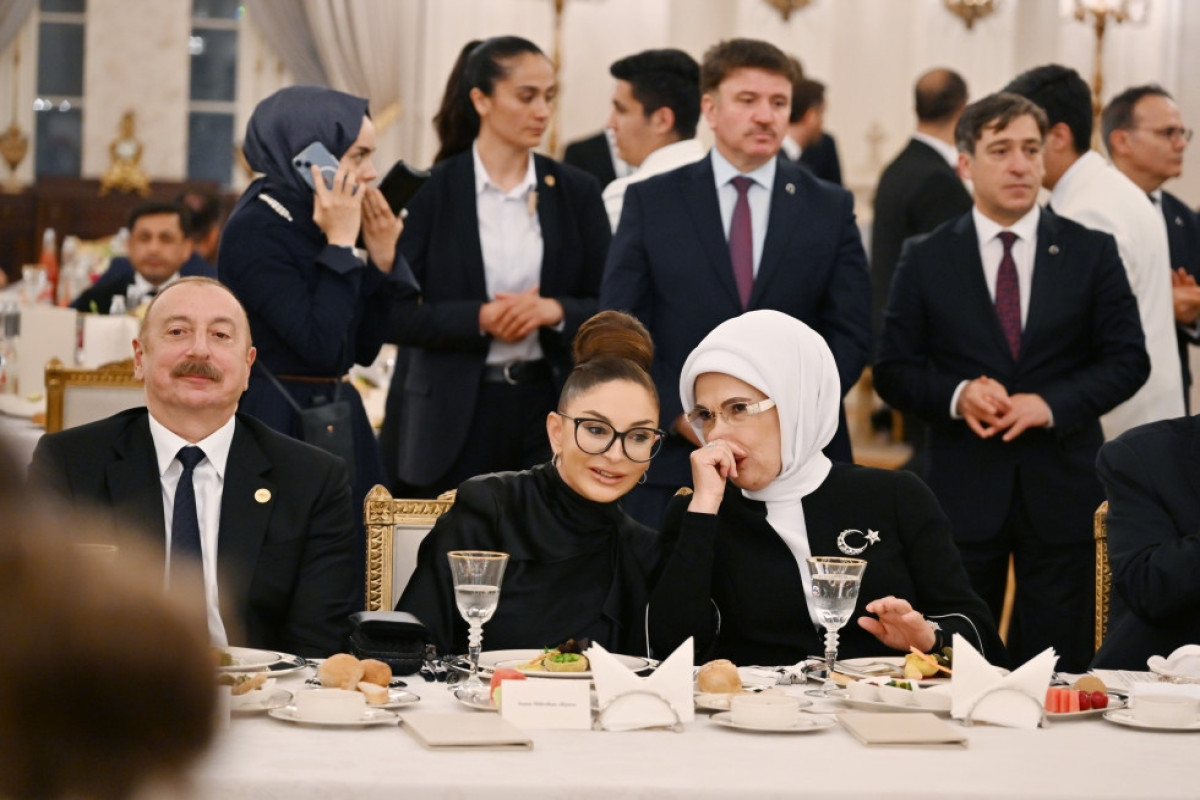 President of Azerbaijan Ilham Aliyev and First Lady Mehriban Aliyeva attend the dinner hosted on  behalf of the President of Türkiye